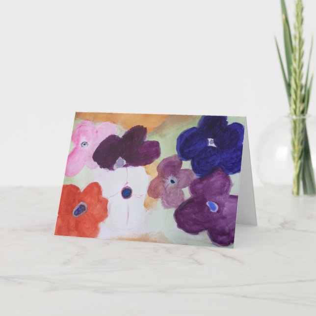 Spring Anemones Greeting Card (Front)