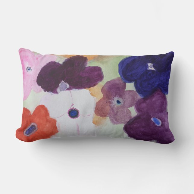 Spring Anemones Lumbar Cushion (Front)