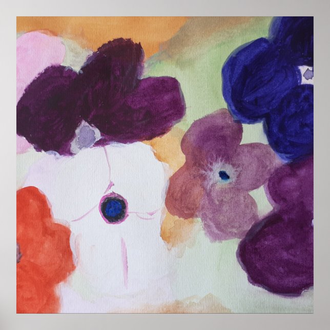 Spring Anemones Poster (Front)