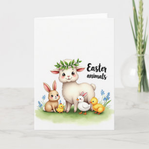 Spring Animal Friends Cute Card