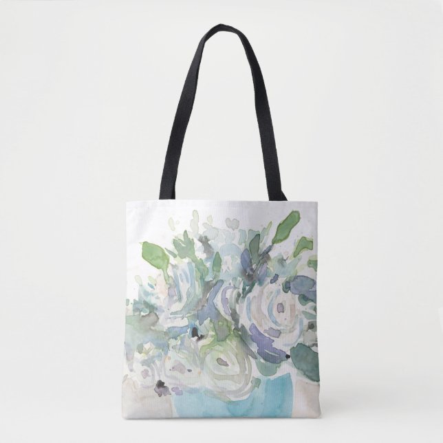 Spring Arrangement - Watercolor Bouquet Tote Bag (Front)