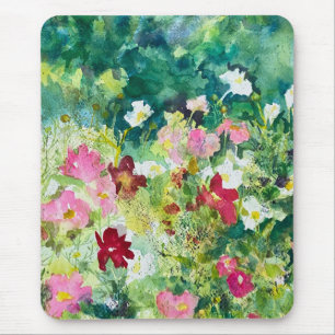 Spring Artistry Cosmos Flowers Mouse Pad
