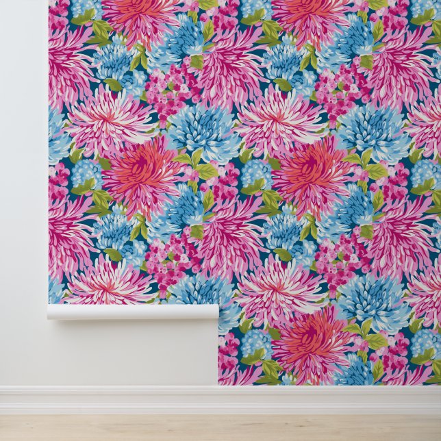 Spring Asters and Leaves Wallpaper (Application)