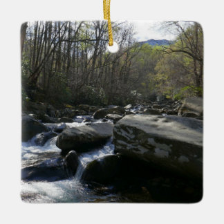 Spring at the Little Pigeon River Ceramic Ornament