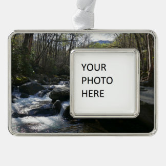 Spring at the Little Pigeon River Silver Plated Framed Ornament
