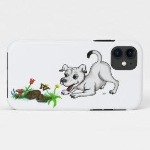 Spring Awakening, Puppy with Flowers and Butterfly Case-Mate iPhone Case