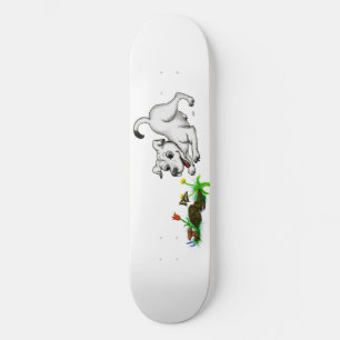 Spring Awakening, Puppy with Flowers and Butterfly Skateboard