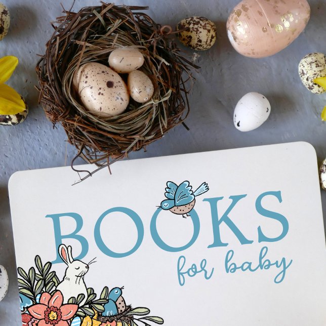 Spring Baby Shower Books for Baby Request Enclosure Card (Creator Uploaded)