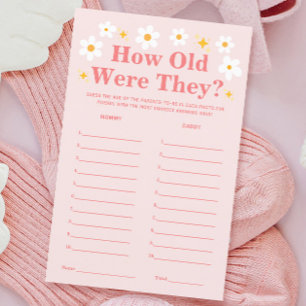 Spring Baby Shower Game Guess Age Mummy Daddy