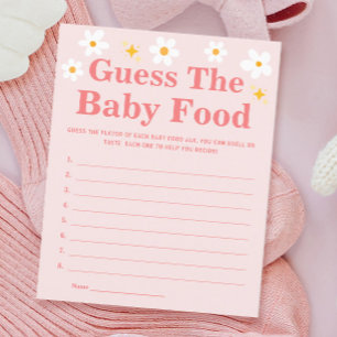 Spring Baby Shower Game Guess Baby Food Game