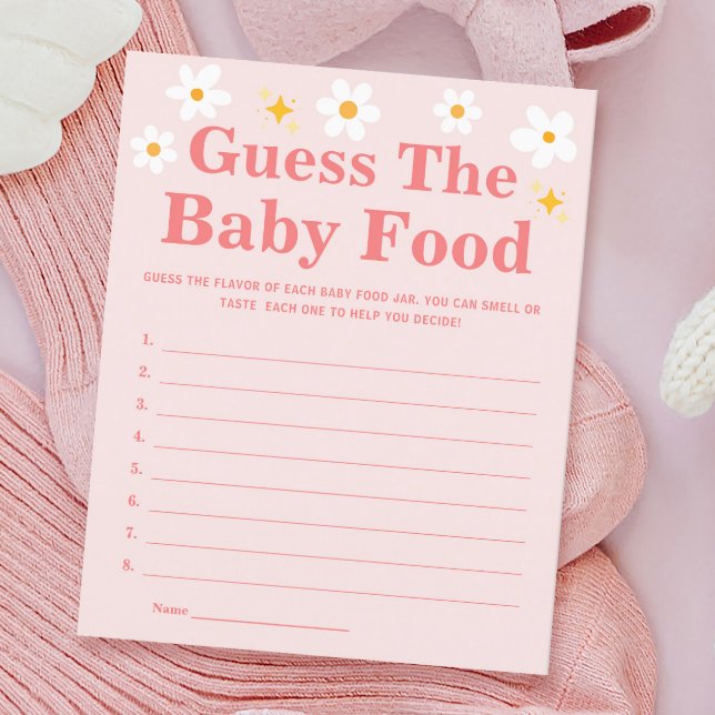 Spring Baby Shower Game Guess Baby Food Game (Creator Uploaded)