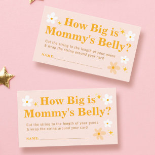 Spring Baby Shower How Big Is Mummy's Belly Game Enclosure Card