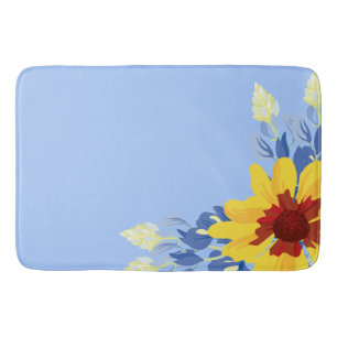 Spring Bathroom Decor with Bluebonnets Bath Mat