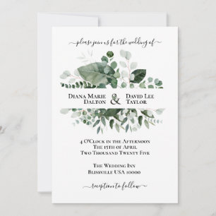SPRING BEAUTY BOTANICAL GREENERY INVITATION