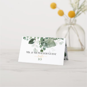 SPRING BEAUTY BOTANICAL GREENERY Wedding Place Card