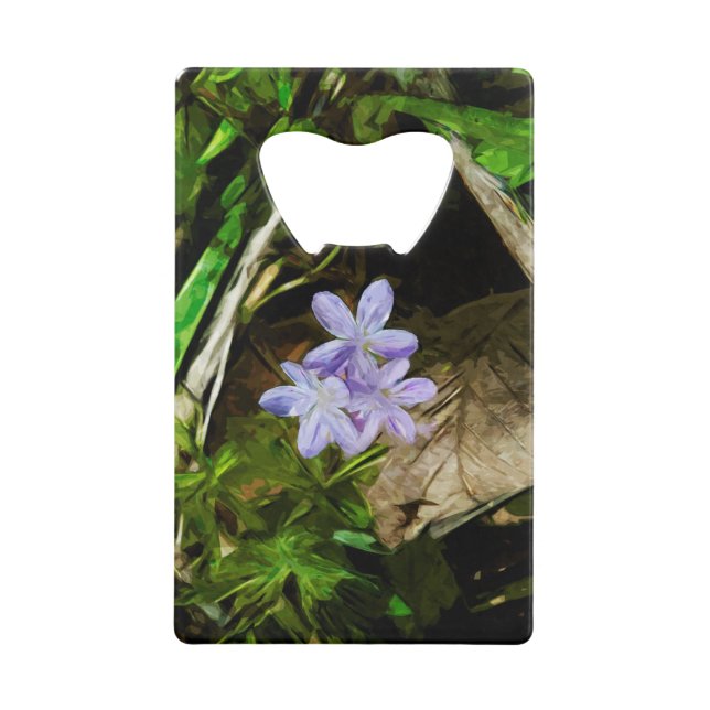 Spring Beauty Purple Wildflower Abstract (Front)