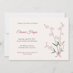 Spring Beauty Wildflower Bridal Shower Invitation