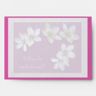 Spring Beauty Wildflower Bridesmaid Request Envelope