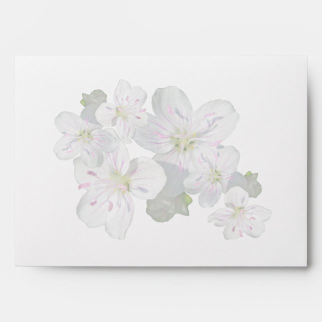 Spring Beauty Wildflower Coordinating Items Envelopes (Front)