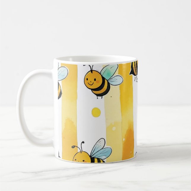Spring,Bee,Kids Friendly,mug Coffee Mug (Left)