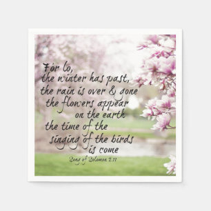 Spring Bible Verse Napkin