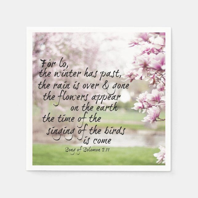 Spring Bible Verse Napkin (Front)