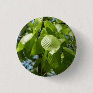 Spring Birch Leaves Green Tree 3 Cm Round Badge