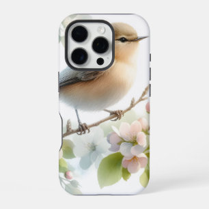Spring Bird Cherry Blossom Floral Watercolor iPhone 16 Pro Case