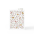Spring Birds and Strawberries Floral Pattern Blank