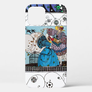 SPRING BIRDS AND SWIRLS / FASHION COSTUME DESIGNER iPhone 12 CASE