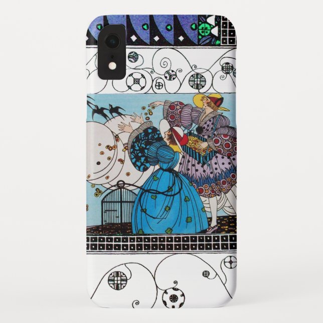 SPRING BIRDS AND SWIRLS / FASHION COSTUME DESIGNER Case-Mate iPhone CASE (Back)
