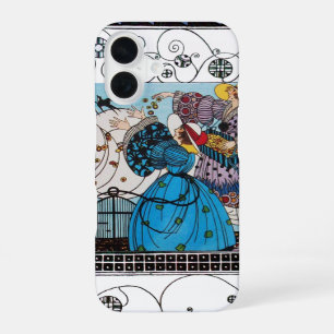 SPRING BIRDS AND SWIRLS / FASHION COSTUME DESIGNER iPhone 16 CASE