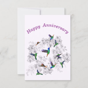 Spring Birds Anniversary Card