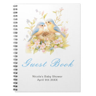 Spring Birds Baby Shower Guest Book