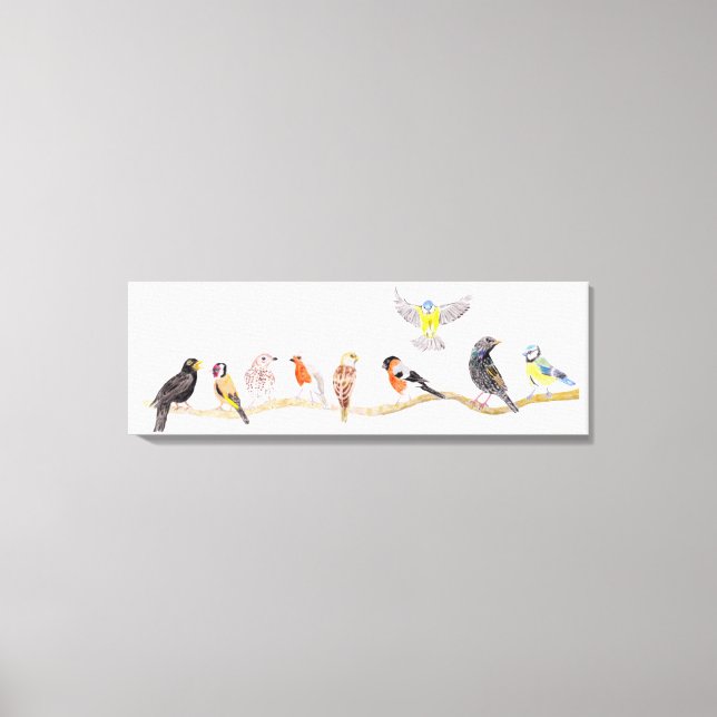 Spring birds canvas print (Front)