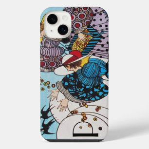 SPRING BIRDS /  FASHION COSTUME DESIGNER MONOGRAM iPhone 14 PLUS CASE