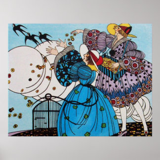 SPRING BIRDS / FASHION COSTUME DESIGNER POSTER