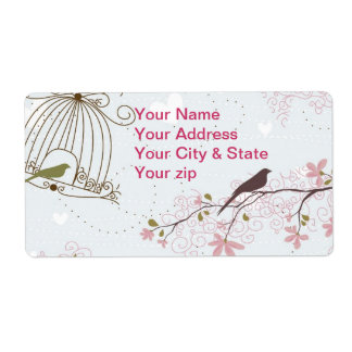 Spring Birds & flowers Avery Label