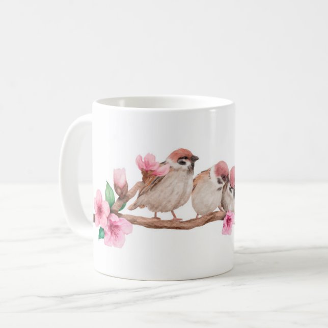 Spring Birds mug (Front Left)