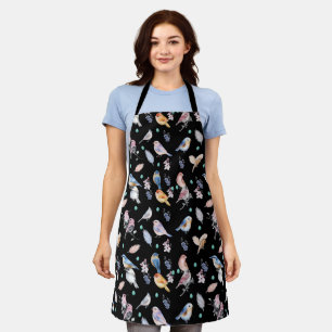 Spring Birds Pattern Apron