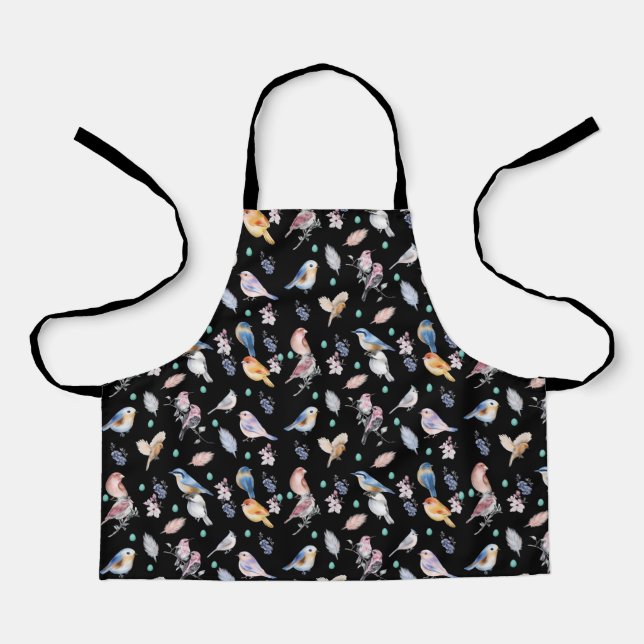 Spring Birds Pattern Apron (Front)