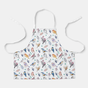 Spring Birds Pattern Apron