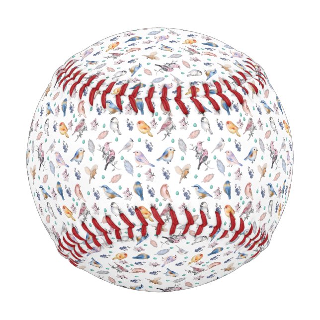 Spring Birds Pattern Baseball (Front)