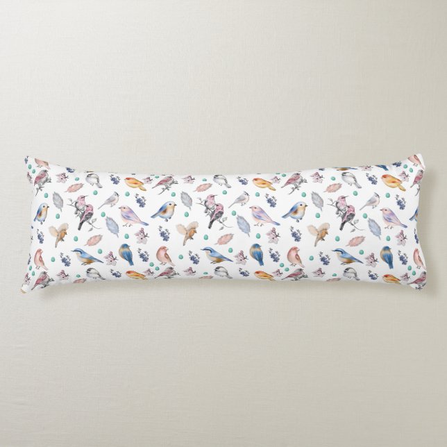 Spring Birds Pattern Body Cushion (Front)
