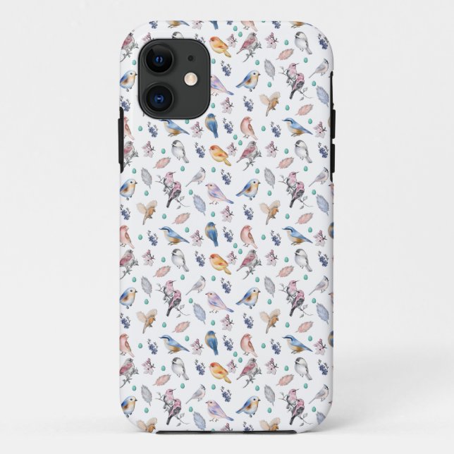 Spring Birds Pattern Case-Mate iPhone Case (Back)