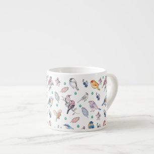 Spring Birds Pattern Espresso Cup
