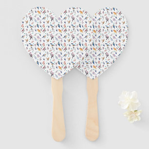Spring Birds Pattern Hand Fan