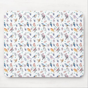 Spring Birds Pattern Mouse Pad