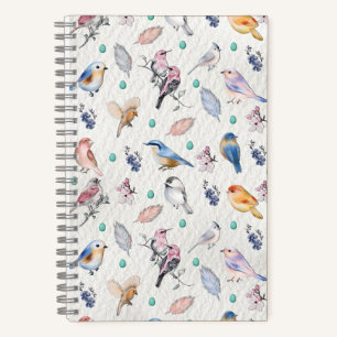Spring Birds Pattern Notebook