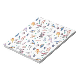 Spring Birds Pattern Notepad
